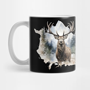 Elk deer nature Scandinavian forest Mug